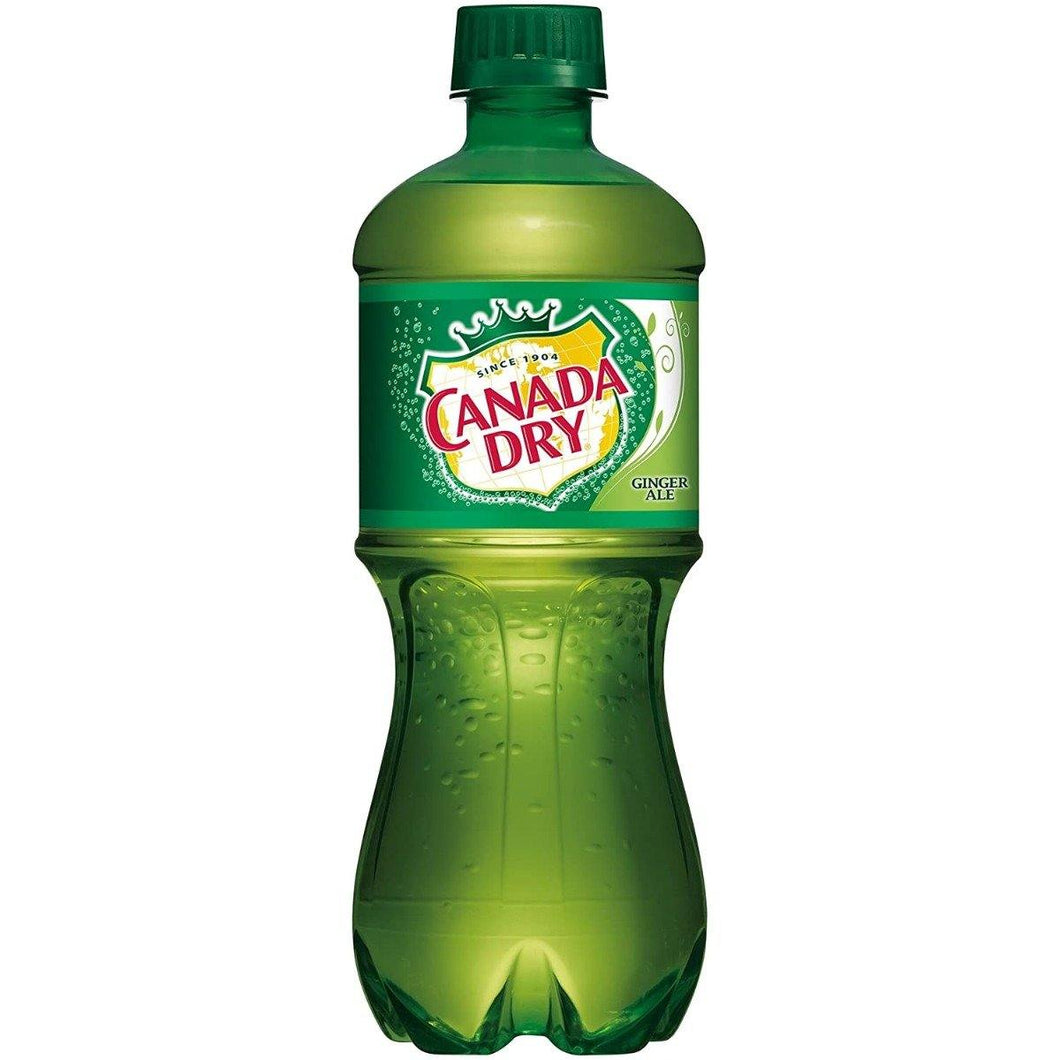 Canada Dry Ginger Ale 20oz Bottles (Pack of 24) - Oasis Snacks