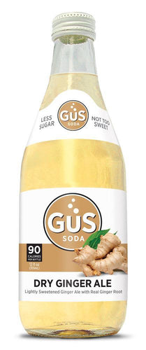 GuS Soda Extra Dry Ginger Ale 12 oz (Pack of 24) - Oasis Snacks