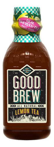 AriZona Good Brew All Natural Tea, Lemon Tea, 20oz (Pack of 12) - Oasis Snacks