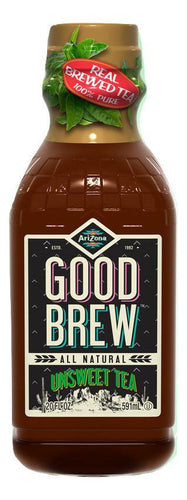 AriZona Good Brew All Natural Tea, Unsweet Tea, 20oz (Pack of 12) - Oasis Snacks
