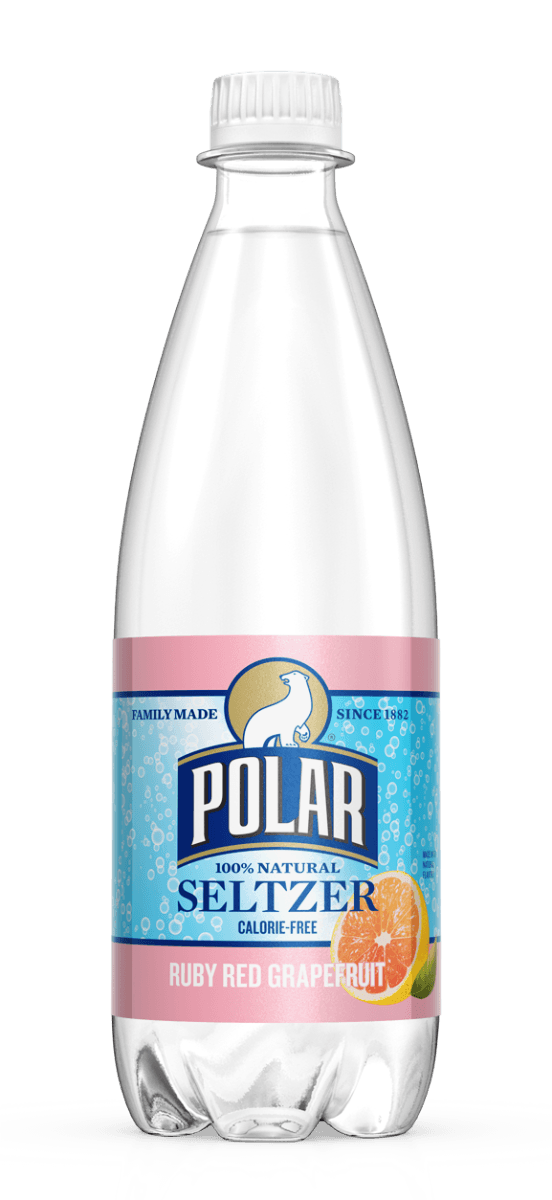 Polar Ruby Red Grapefruit Seltzer Water 20oz Bottles (Pack of 24) - Oasis Snacks