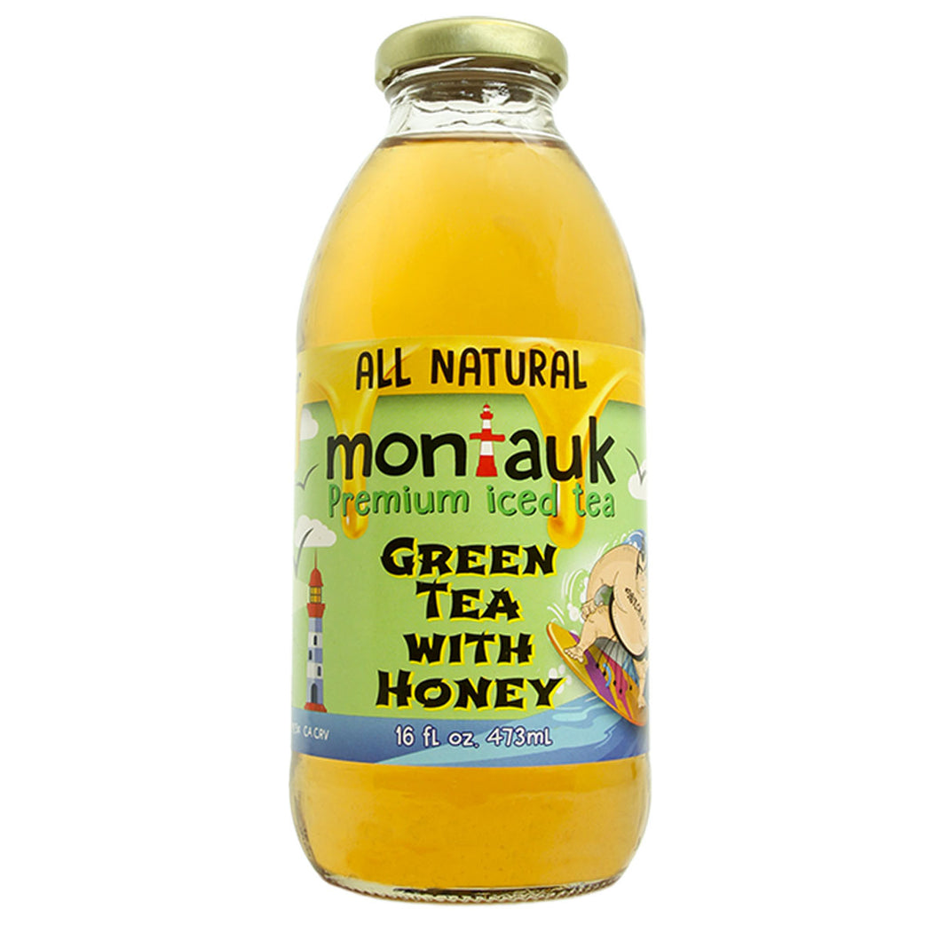 Montauk Premium Iced Tea, Green Tea with Honey, 16oz