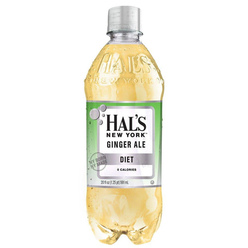 Hal's New York Diet Ginger Ale 20 Oz (24 Pack) - Oasis Snacks