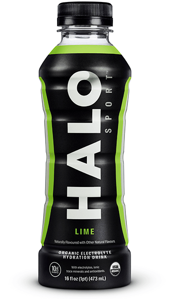 HALO Sport Organic Electrolyte Hydration Drink, Lime, 16 oz (Pack of 12) - Oasis Snacks