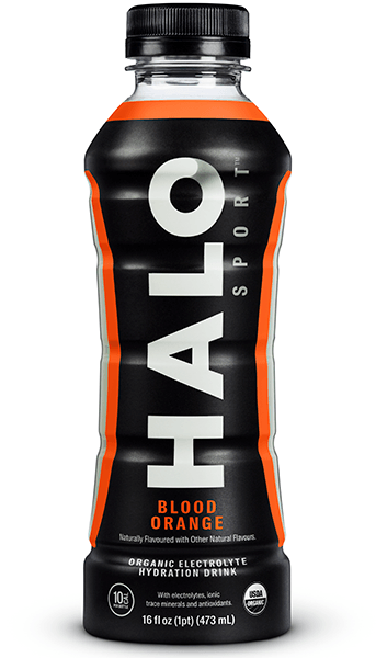HALO Sport Organic Electrolyte Hydration Drink, Blood Orange, 16 oz (Pack of 12) - Oasis Snacks