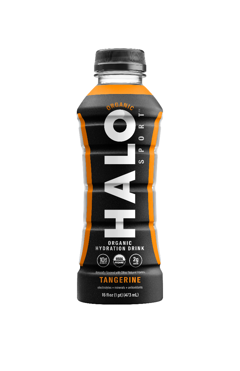 HALO Sport Organic Electrolyte Hydration Drink, Tangerine, 16 oz (Pack of 12) - Oasis Snacks