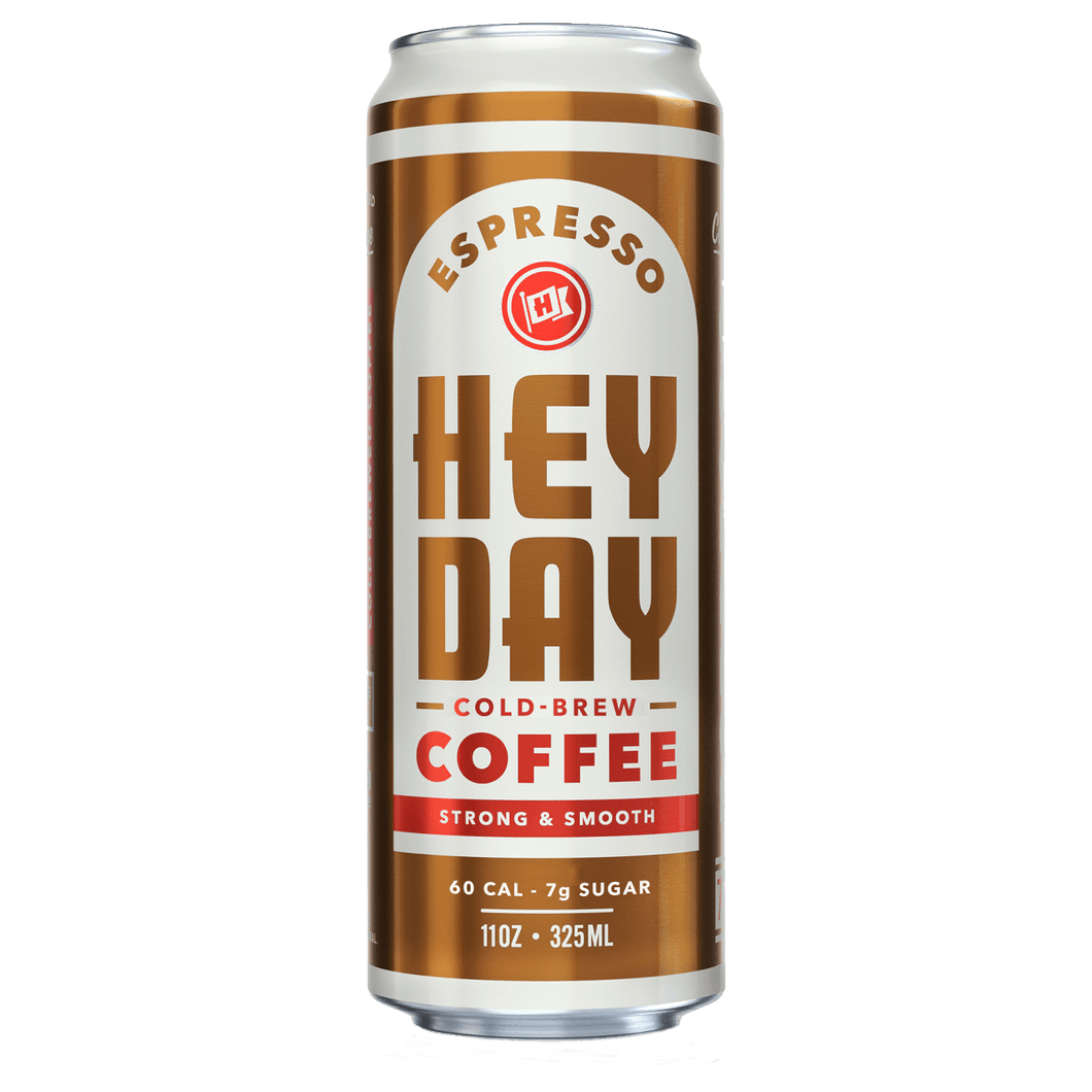 HeyDay Cold-Brewed Coffee 11oz ESPRESSO (Pack of 12) - Oasis Snacks