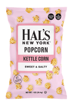 Load image into Gallery viewer, Hal&#39;s New York Gluten Free Popcorn, Sweet &amp; Salty, 1 oz (Pack of 24) - Oasis Snacks
