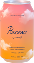 Load image into Gallery viewer, Recess Mood Magnesium Supplement Sparkling Water, Grapefruit Tangerine, 12oz (Pack of 12)
