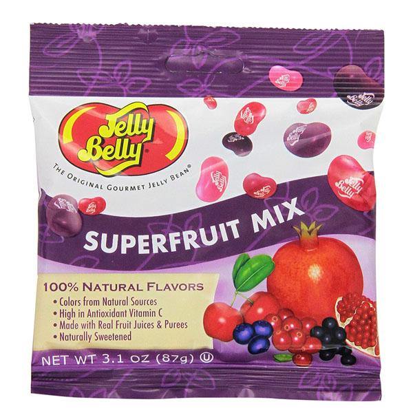 Jelly Belly Jelly Beans, Superfruit Mix, 3.1oz (Pack of 12) - Oasis Snacks