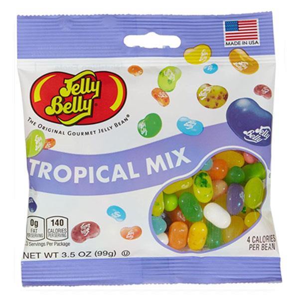 Jelly Belly Jelly Beans, Tropical Mix, 3.5oz (Pack of 12) - Oasis Snacks