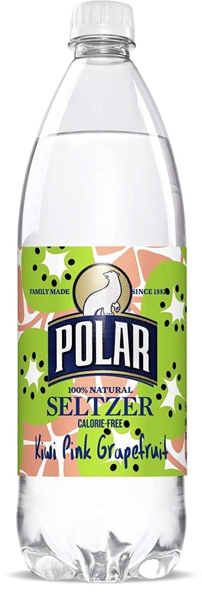 Polar Seltzer Kiwi Pink Grapefruit Limited Summer Edition Seltzer Water 1 Liter Bottles (Pack of 12) - Oasis Snacks