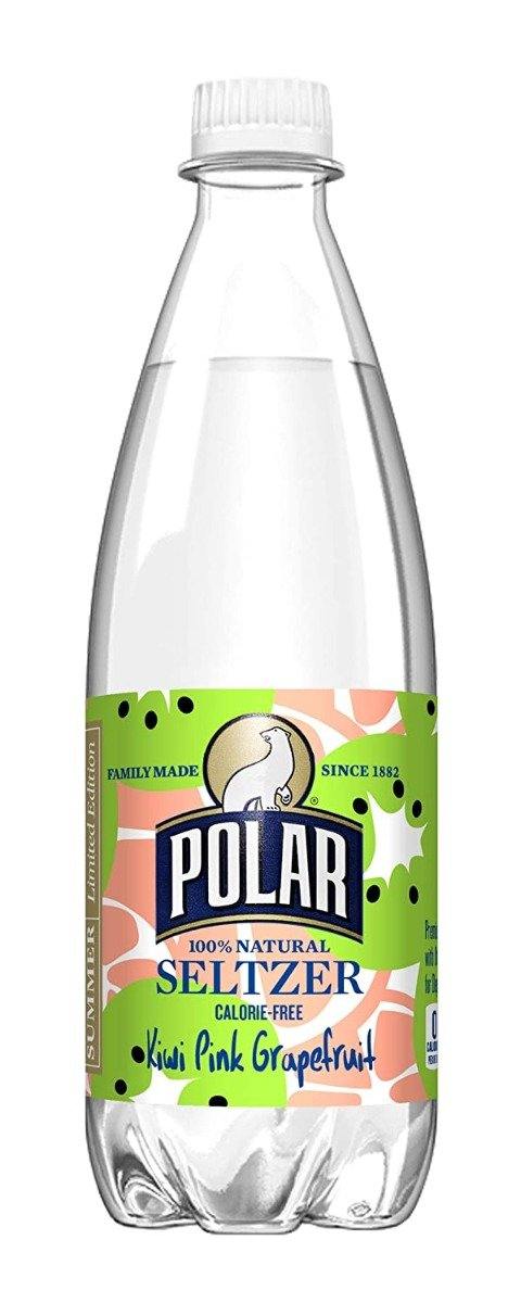 Polar Seltzer Kiwi Pink Grapefruit Limited Summer Edition Seltzer Water 20oz Bottles (Pack of 24) - Oasis Snacks
