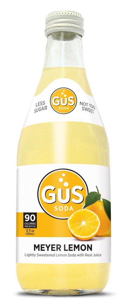 GuS Soda Dry Meyer Lemon 12 oz (Pack of 24) - Oasis Snacks