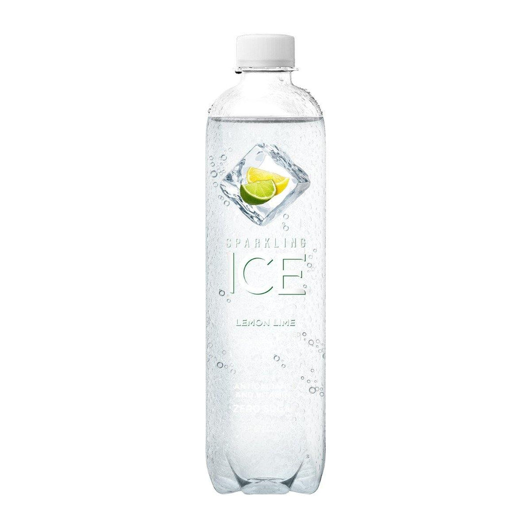 Sparkling Ice Naturally Flavored Sparkling Water, Lemon Lime, 17 oz (Pack of 12) - Oasis Snacks