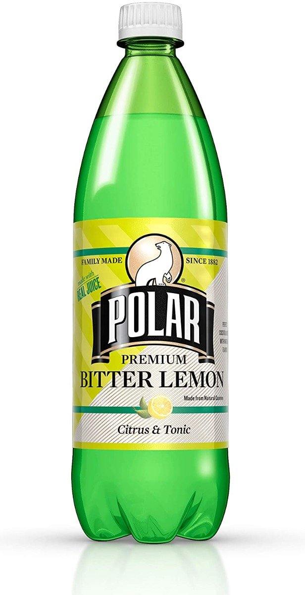 Polar Premium Bitter Lemon 1 Liter Bottles (Pack of 12) - Oasis Snacks