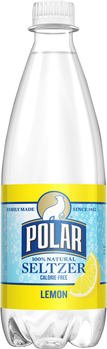 Polar Lemon Seltzer Water 20oz Bottles (Pack of 24) - Oasis Snacks