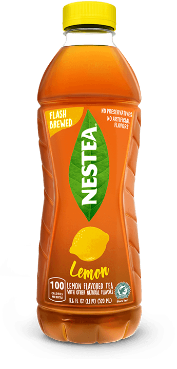 Nestea Flash Brewed Flavored Iced Tea, Lemon Black Tea, 17.6 Ounce Bottles (Pack of 12) - Oasis Snacks