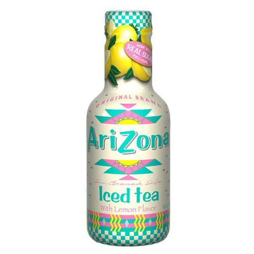 AriZona Lemon Iced Tea 16.9 oz Plastic Bottles (Pack of 20) - Oasis Snacks