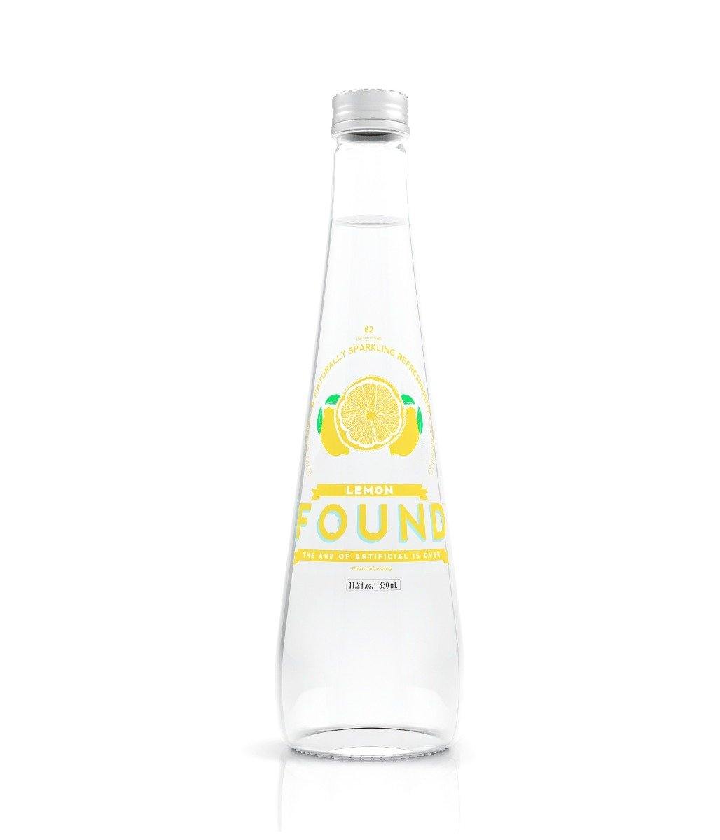 Found Infused Sparkling Water, Lemon, 11.2 oz (Pack of 12) - Oasis Snacks