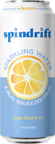 Spindrift Lemon Sparkling Water 16 oz Cans  (Pack of 12) - Oasis Snacks