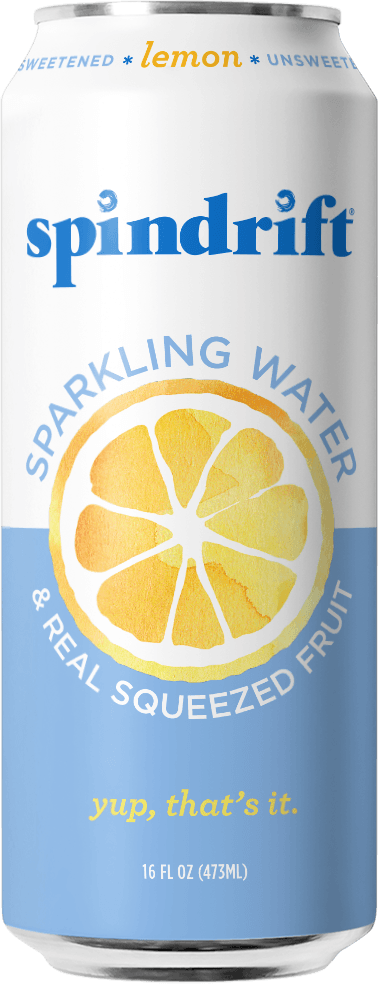 Spindrift Lemon Sparkling Water 16 oz Cans  (Pack of 12) - Oasis Snacks