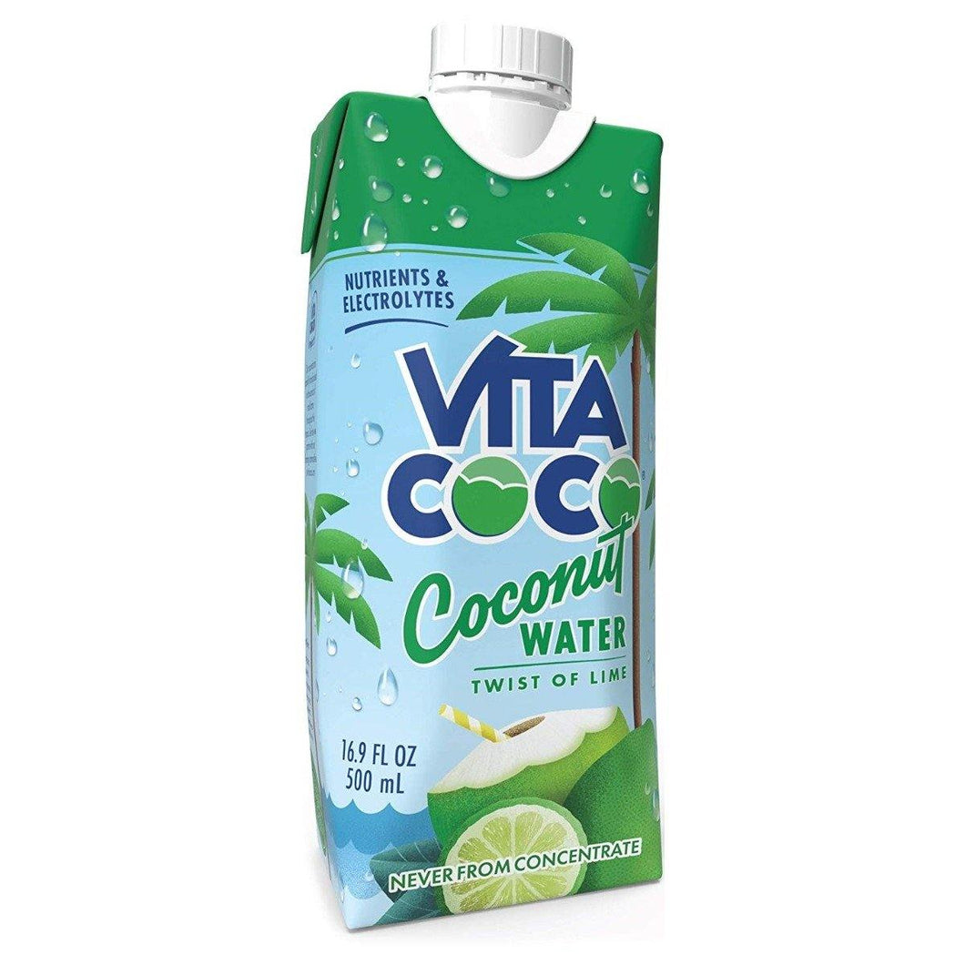 Vita Coco Coconut Water, Twist of Lime, 16.9 Oz (Pack Of 12) - Oasis Snacks