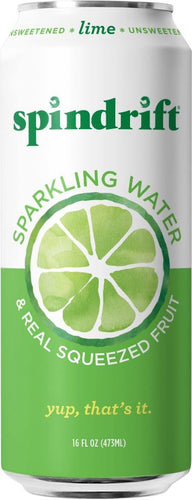 Spindrift Lime Sparkling Water 16 oz Cans (Pack of 12) - Oasis Snacks