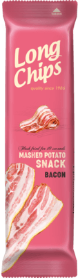 Long Chips Mashed Potato Snack, Bacon, 2.5oz (Pack of 10) - Oasis Snacks