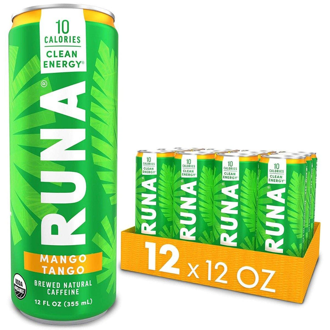 RUNA Energy Drink, Mango, 12 oz (Pack of 12) - Oasis Snacks