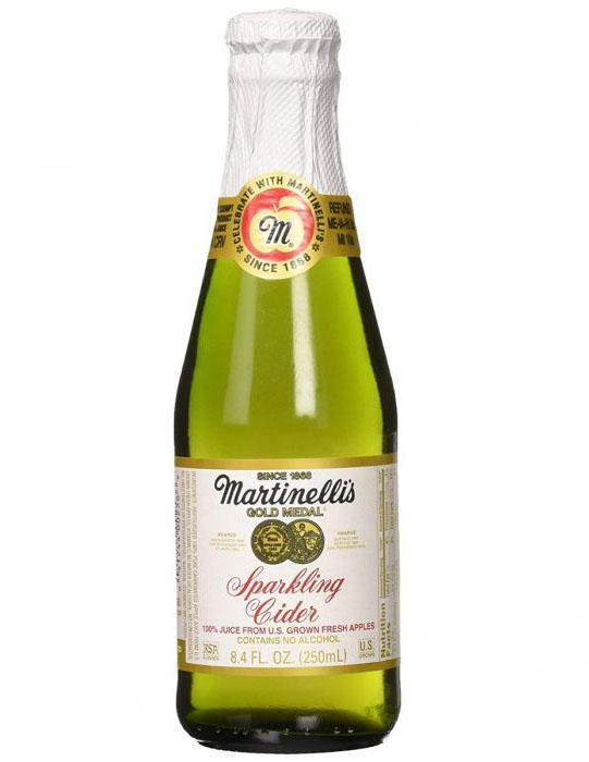 Martinelli's Gold Medal Sparkling Apple Cider, 8.4 fl. oz. (Pack of 12) - Oasis Snacks