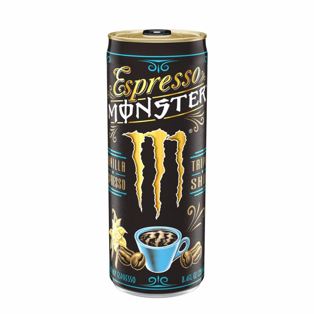 Espresso Monster 8.4 oz Can, Vanilla Espresso (Pack of 12) - Oasis Snacks