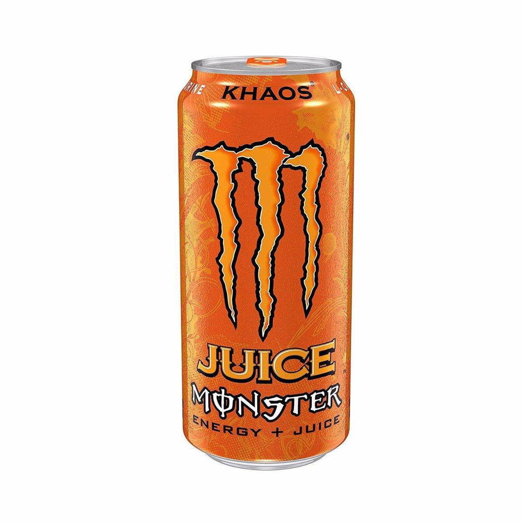Juice Monster Energy, Khaos, 16 Ounce (24 Pack) - Oasis Snacks