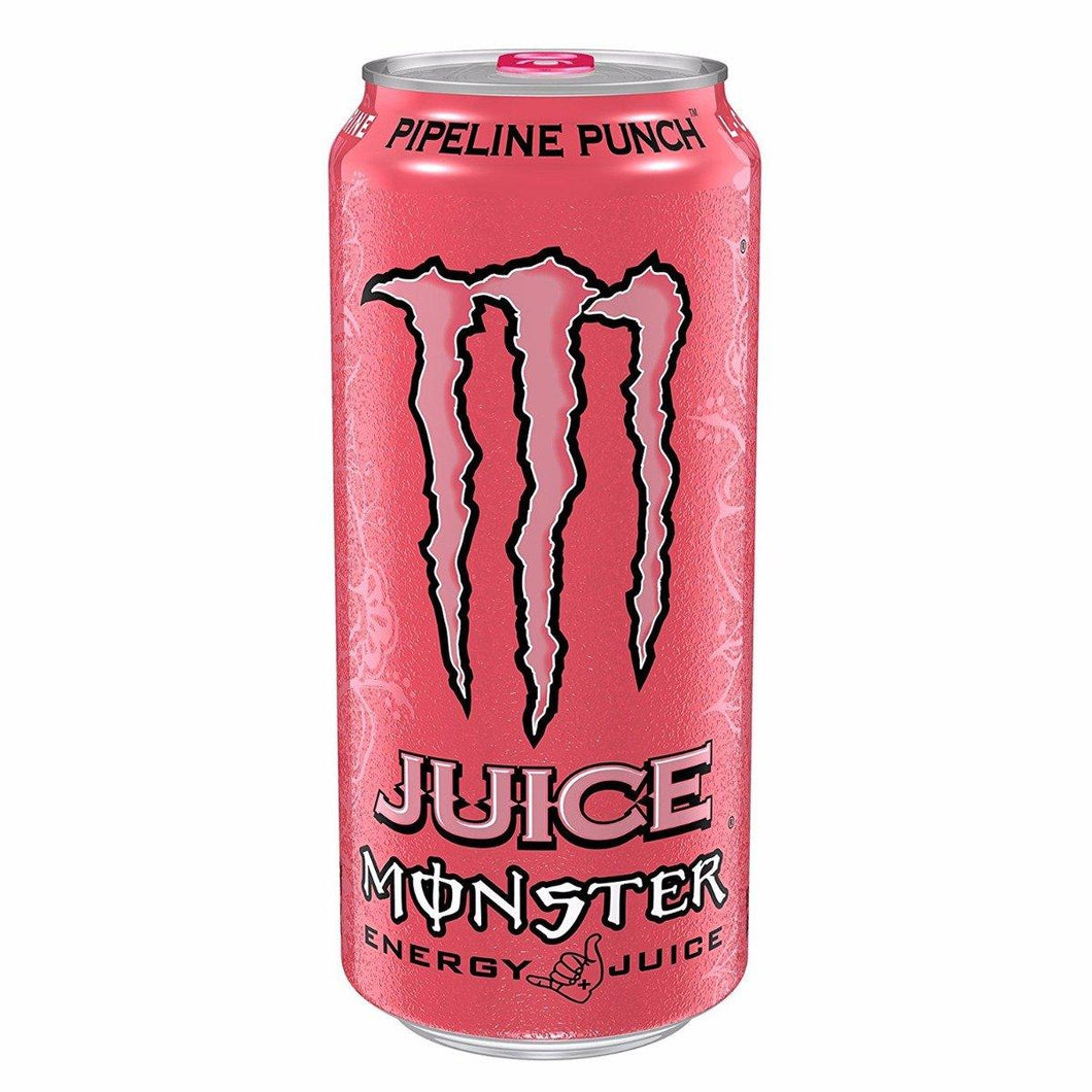 Juice Monster Energy, Pipeline Punch, 16 Ounce (24 Pack) - Oasis Snacks