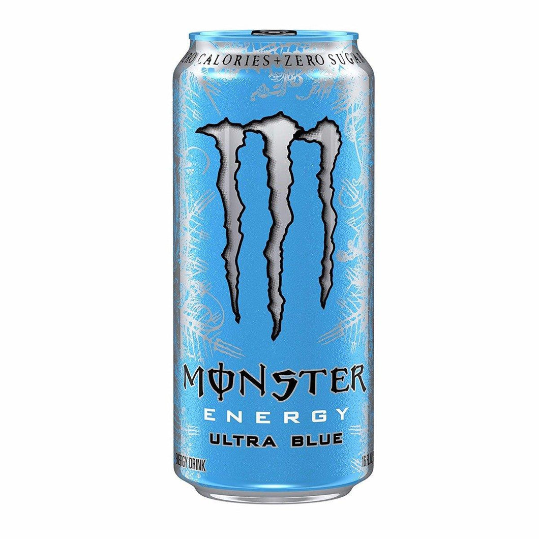 Monster Energy, Ultra Blue, 16 Ounce (Pack of 24) - Oasis Snacks