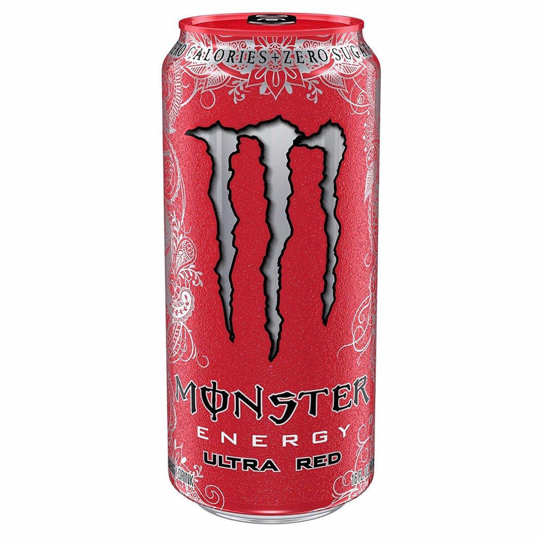 Monster Energy, Ultra Red, 16 Ounce (Pack of 24) - Oasis Snacks