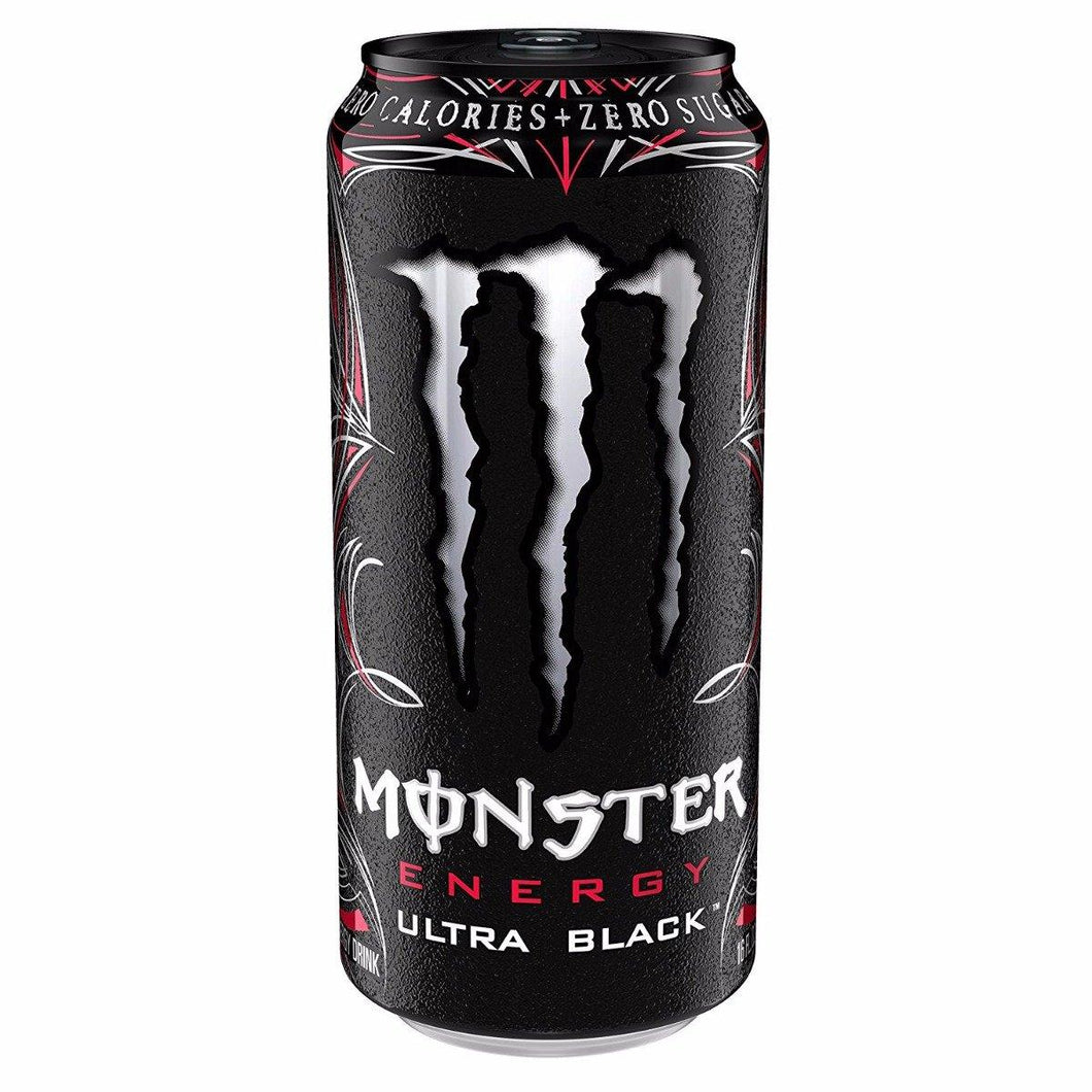 Monster Energy, Ultra Black, 16 Ounce (Pack of 24) - Oasis Snacks