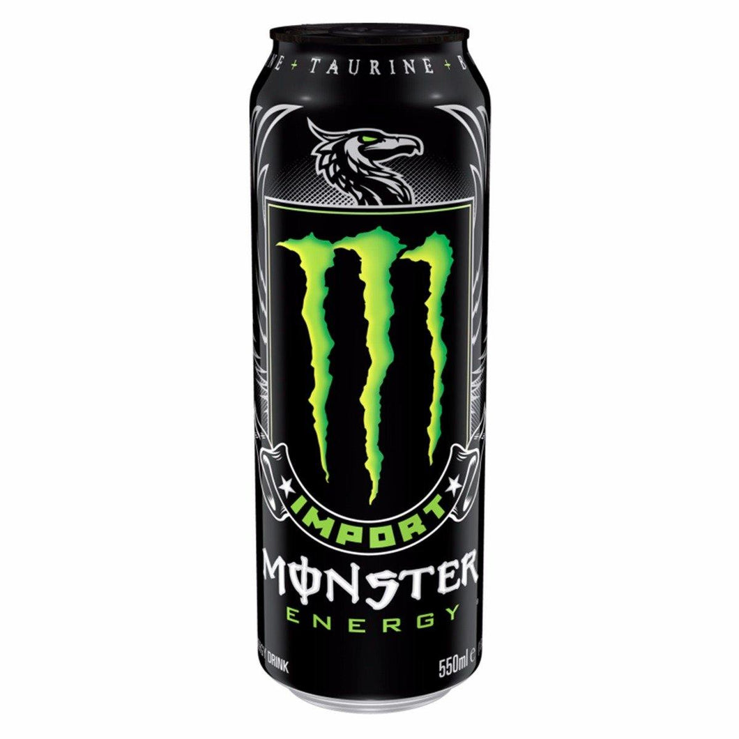 Monster Energy, Import, 18.6 Ounce (Pack of 12) - Oasis Snacks
