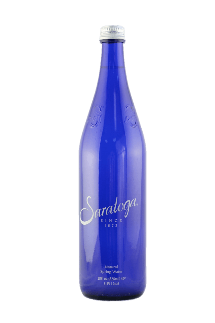 Saratoga Still Natural Spring Water, 28 oz Glass Bottles (Pack of 12) - Oasis Snacks