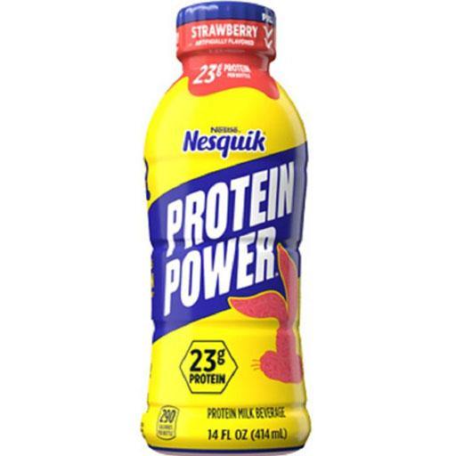 Nestle Nesquik Protein Plus Milk 14 oz Strawberry (Pack of 12) - Oasis Snacks
