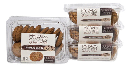My Dad's Cookies, Gluten and Dairy Free, Oatmeal Raisin Cookie, 6 oz (Pack of 3) - Oasis Snacks