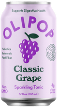 Load image into Gallery viewer, Olipop Sparkling Tonic Prebiotic Drink, Classic Grape, 12oz (Pack of 12) - Oasis Snacks
