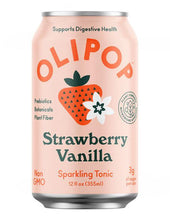 Load image into Gallery viewer, Olipop Sparkling Tonic Prebiotic Drink, Strawberry Vanilla, 12oz (Pack of 12) - Oasis Snacks
