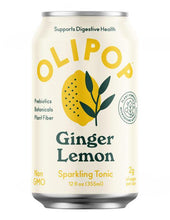 Load image into Gallery viewer, Olipop Sparkling Tonic Prebiotic Drink, Ginger Lemon, 12oz (Pack of 12) - Oasis Snacks
