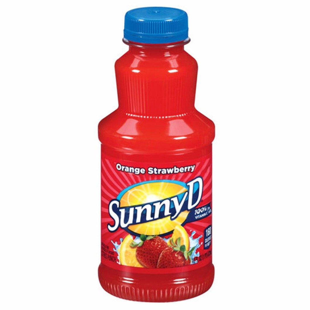 Sunny Delight Orange Strawberry, 16 Ounce Bottle (Pack of 12) - Oasis Snacks