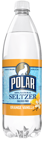 Polar Orange Vanilla Seltzer Water 1 Liter Bottles (Pack of 12) - Oasis Snacks