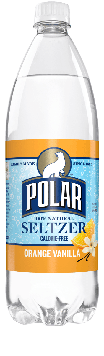 Polar Orange Vanilla Seltzer Water 1 Liter Bottles (Pack of 12) - Oasis Snacks