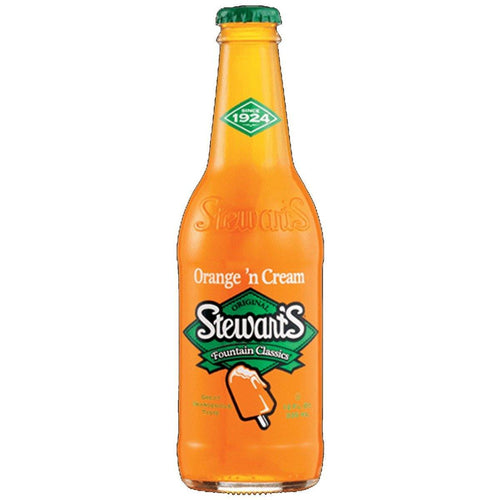 Stewart's Original Fountain Classics, Orange & Cream Soda, 12oz (Pack of 12) - Oasis Snacks