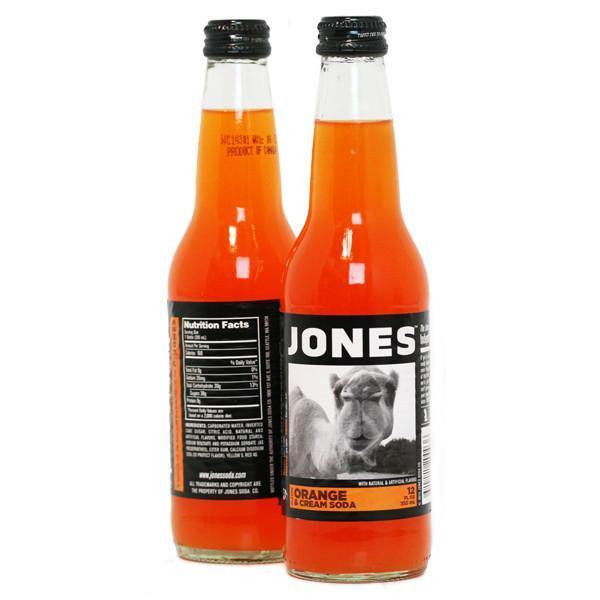 Jones Cane Sugar Soda, Orange & Cream, 12 oz (Pack of 12) - Oasis Snacks