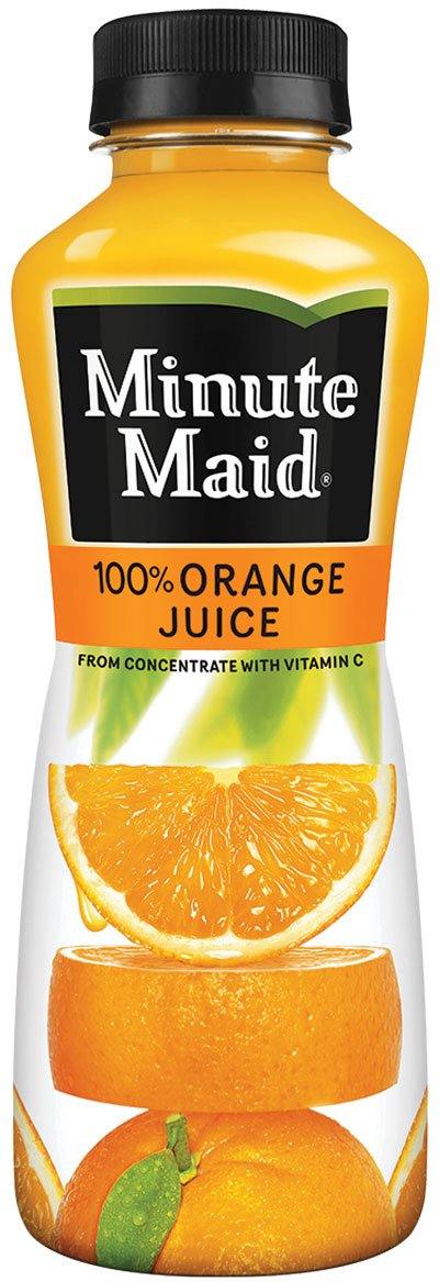 Minute Maid 100% Orange Juice, 12 oz Plastic Bottles (Pack of 24) - Oasis Snacks